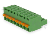 Pluggable terminal block; 5.08mm pitch; 08-ways; female; for wire 2.50mm2 (26-16AWG); wire insertion direction same as plug-in direction; p.bronze contacts; spring clamp; brass cage; UL 300/10A