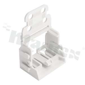 Adapter; do złączki 10-przewodowej 221;4mm2; z odciążeniem przewodów;montaż śrubowy; biała