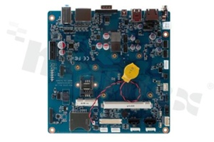 Qseven 2.0 Evaluation Baseboard (Mini ITX ); 1xCOM; 7x USB; LAN; HDMI; LVDS; DisplayPort; Audio; SPI;CAN ; LPC; JFP; 16Bit GPIO; SD slot; SIM slot; PCIe x1; 1x mPCIe x1; accelerometer; operating temperature: -40+85C; supply: 12 VDC