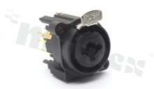 Connector: XLR; 1/4" XLR; dual chassis mount C typ; Stereo Vertical PCB; latching switching XLR;