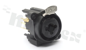 Connector: XLR; 1/4" XLR; dual chassis mount C typ; Stereo Vertical PCB; latching switching XLR;