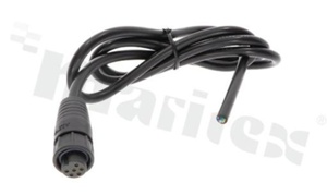 Wtyk ABD-06BFFM-LL7A01, seria BD, 6-stykowy, żeński, prosty, Imax= 10A, napięcie pracy 250V, kabel: 0.2mm2(AWG 24), OD5.8mm, z połączeniem zatrzaskowym, IP67