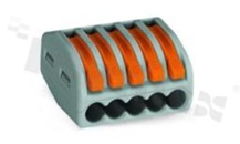 Szybkozłączka instalacyjna; 5-torowa; z dźwigniami; przekrój przewodu 0.08-2.5mm2; 32A/400V