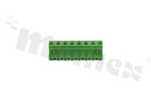 Listwa zaciskowa rozłączalna; w rastrze 7.50mm; 08-torowa; żeńska; na przewód 2.50mm2(28-12AWG); kierunek wtykania równoległy do osi przewodu; styki z fosforobrązu; mosiężna klatka przewodu; UL 300V/15A