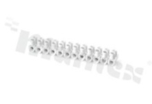 Listwa zaciskowa gwintowana; 12-torowa; 24 zaciskowa; żeńska; na przewód 0,75-2,5mm2; mosiężna;biała; 450V/24A