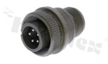 Plug 97-3102A-14S-5S; series 97 MIL-C-5015; external thread; female connector; 5 pin; 13A; panel mount