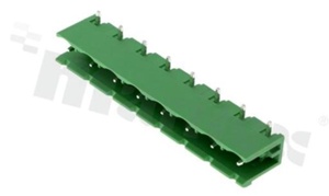 Listwa zaciskowa rozłączalna; w rastrze 7.50mm; 8-torowa; męska; kątowa; otwarta; UL 300V/15A; TUV:400V/20A