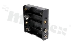 4xAA Battery holder; with prong snap