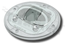 Lens for LED COB; angle: oval 110 x 160 degrees ; Number of LEDs: 1; Dimensions: round 85.09mm; Height: 22.14mm; material: silicone; Fastening: screw