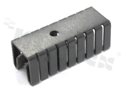 Radiator; prasowany; TO-220; TO-262; 34.2x12.8x12.7mm; czarny; anodowane aluminium AL5052; RoHS.