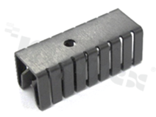 Heatsink; moulded TO-220; TO-262 34.2x12.8x12.7mm; black; anodized aluminium AL5052; RoHS.