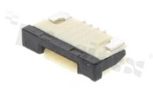 ZIF connector for FFC/FPC; pitch 1.00mm; 4-contacts; SMD; side entry; downside contacts