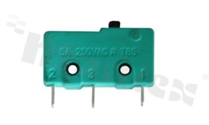 Miniaturowy mikroprzełącznik z przyciskiem; SPDT; montaż: THT; 5A/125V AC.
