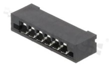 Złącze Non-ZIF do PCB; w rastrze 2.54mm; 6-stykowe; montaż: THT; pionowe