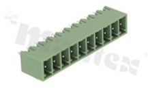 Pluggable terminal block; pitch 3.81mm; 10-ways; male; straight pin header; closed type; UL 300V/8A; TUV:250V/7A
