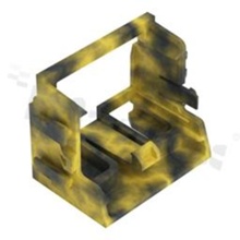 Adapter; for 10-wire connectors from 221 series; 4mm2; screw mounting; screw mounting; dark grey-yellow
