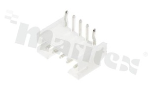 Złącze Kablowe do PCB; w rastrze 2.00mm; 5-stykowe; montaż THT; męskie; poziome; nóżki krępowane, 100V/2A