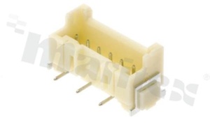 Header for PCB; pitch 2.50mm; 6-contacts; SMD; male; top entry; 250V/3A