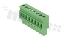 Listwa zaciskowa rozłączalna; w rastrze 5.00mm; 8-torowa żeńska; na przewód 2.5mm2 (28-12AWG); kierunek wtykania prostopadły do osi przewodów; styki z fosforobrązu; mosiężna klatka przewodu; UL 300V/16A