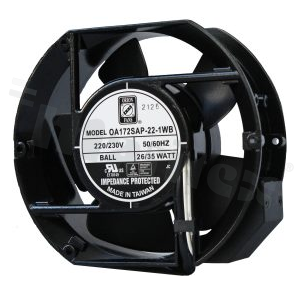 Fan; AC; 115V; 172x150x51mm; 198/235CFM; 2675/3150RPM; 50.3/52.1dBA.