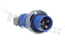 Connector power heavy duty power; 2P+E; male; plug