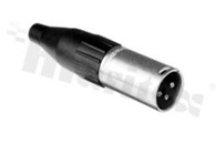 Connector: XLR; AC; plug: male; PIN: 3; 15A; 133V; 14AWG; 6.5-8mm; straight; silver plated; IP40