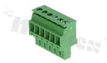 Listwa zaciskowa rozłączalna; w rastrze 3.50mm; 6-torowa; żeńska; na przewód 0.5-1.50mm2 (28-16AWG); kierunek wtykania prostopadły do osi przewodów; styki z fosforobrązu; mosiężna klatka; UL 300V/8A