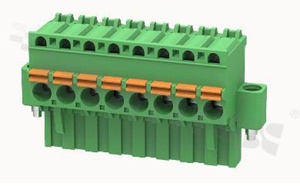 Listwa zaciskowa rozłączalna; w rastrze 5.08mm; 10-torowa; żeńska; na przewód 2.50mm2 (26-12AWG); kątowa; z zaciskiem sprężynowym; z zaczepem śrubowym; styki z fosforobrązu; stalowa klatka; UL 300/10A TUV 320/20A