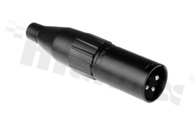 Connector; XLR; plug; male; 15A; PIN: 3; straight