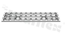 Lens for LED high power; mid power; angle: oval 102 x 96 degrees ; Number of LEDs: 33; Dimensions: 292x61mm; Height: 3mm; material: PC; Fastening: screw