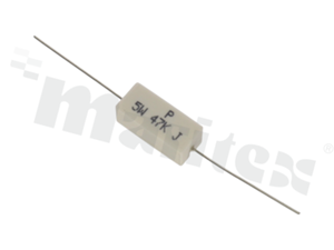 Rezystor mocy; drutowy; 47kR; 5W; 5%; 10x9x22mm