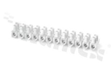 Listwa zaciskowa gwintowana; 12-torowa; 24 zaciskowa; żeńska; na przewód 4-10mm2; mosiężna;biała; 450V/57A