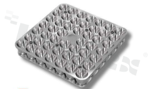 Reflector for LED high power;ARENA; angle: 8 degrees ; Number of LEDs: 48; Dimensions: 144.98x144.98mm; Height: 30.50mm; material: PC; aluminium reflective coating; Fastening: screw; PART A