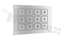 Klawiatura piezoelektryczna; 3x4 pozycji; wykonanie metalowe; rozwiązanie z możliwością pełnej personalizacji produktu.