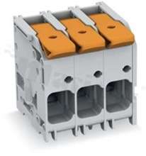 Listwa zaciskowa do PCB; przewód-płytka; na przewód 0.75 - 16.0 mm2; raster 10.0 mm; 2-torowa.; Push-in; szary; 600V/66A