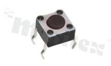 Przełącznik Tact Switch; THT; wymiary korpusu 6.0x6.0; h=4.3mm; pionowy; o sile nacisku 160gf; przycisk okrągły