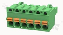 Pluggable terminal block; 5.08mm pitch; 6-ways; female; for wire 2.50mm2 (26-12AWG); wire insertion direction same as plug-in direction; p.bronze contacts; spring clamp; brass cage; UL 300/10A TUV 320/20A