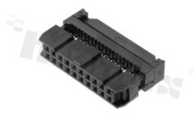 IDC connector; pitch 2.54mm; 20-contacts; female; for ribbon cable AWG#26-#28