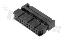 IDC connector; pitch 2.54mm; 20-contacts; female; for ribbon cable AWG#26-#28