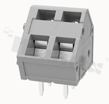 PCB terminal block; pitch 5.00mm; 2-ways; oblique entry; range wire 0.2-2.5mm2 (AWG 28-12); spring-loaded; black; UL 300V/15A