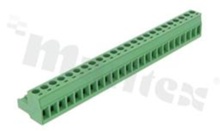 Listwa zaciskowa rozłączalna; w rastrze 5.08mm; 24-torowa; żeńska; na przewód 2.50mm2(28-12AWG); kierunek wtykania równoległy do osi przewodu; styki z fosforobrązu; stalowa klatka przewodu; UL 300V/16A