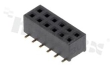 Listwa stykowa do PCB; w rastrze 2.00mm; 2x6 styków; montaż: SMD; żeńska; prosta; dwurzędowe; H=4.0mm