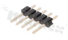 Pin Header; pitch 2.54mm; 1x5 pins; assembly: THT; male; straight; single row; 3.0/2.54/6.0 mm