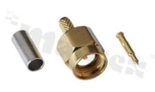 SMA male crimp plugh; straight; 50 Ohm; for cable RG174; RG188; RG316