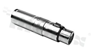 Adapter męski/żeński; 5-stykowy (strona żeńska)/ 3-stykowy (strona męska); niklowany