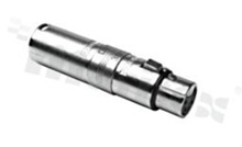 Adapter male to female; 5 poles( female side)/ 3 poles ( male side); nickel finish