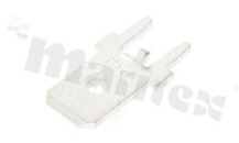 Konektor płaski; męski; 6.3mm; 0.8mm; do PCB; mosiężny; cynowany