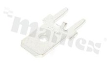 Flat connector; male; 6.3mm; 0.8mm; for PCB; brass