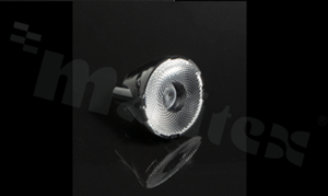 Lens for LED high power; mid power; angle: 24 to 27 degrees FWHM; Number of LEDs: 1; Dimensions: round 38mm; Height: 24.1mm; meterial: PMMA; PC; Fastening: tape; pin