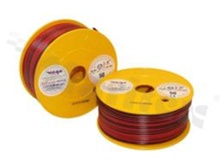 Przewód pojedynczy LGY/H05V-K; z wielodrutową miedzianą żyłą; czerwony/czarny; przekrój 2.50mm2; AWG 14; 500V; -40+105 st.C; 50m.